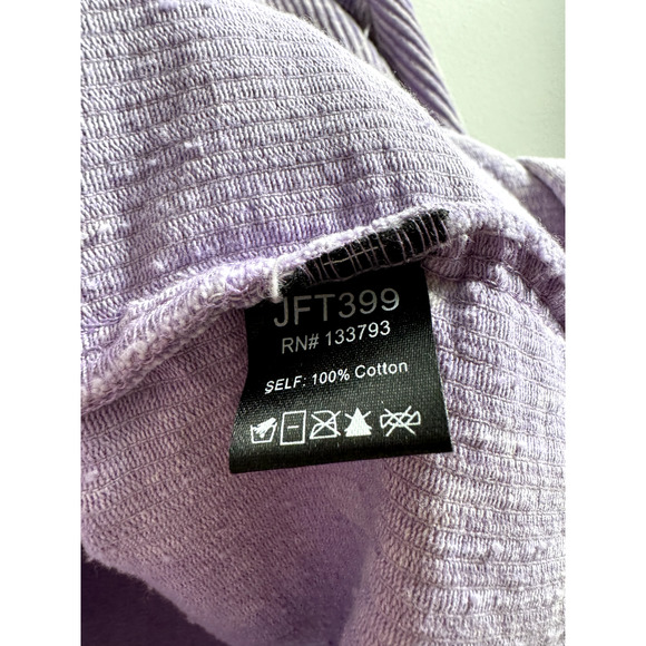 POL Lavender Pastel Goth Unique Modern Cowgirl Country Corduroy Trucker Jacket S - Picture 3 of 6